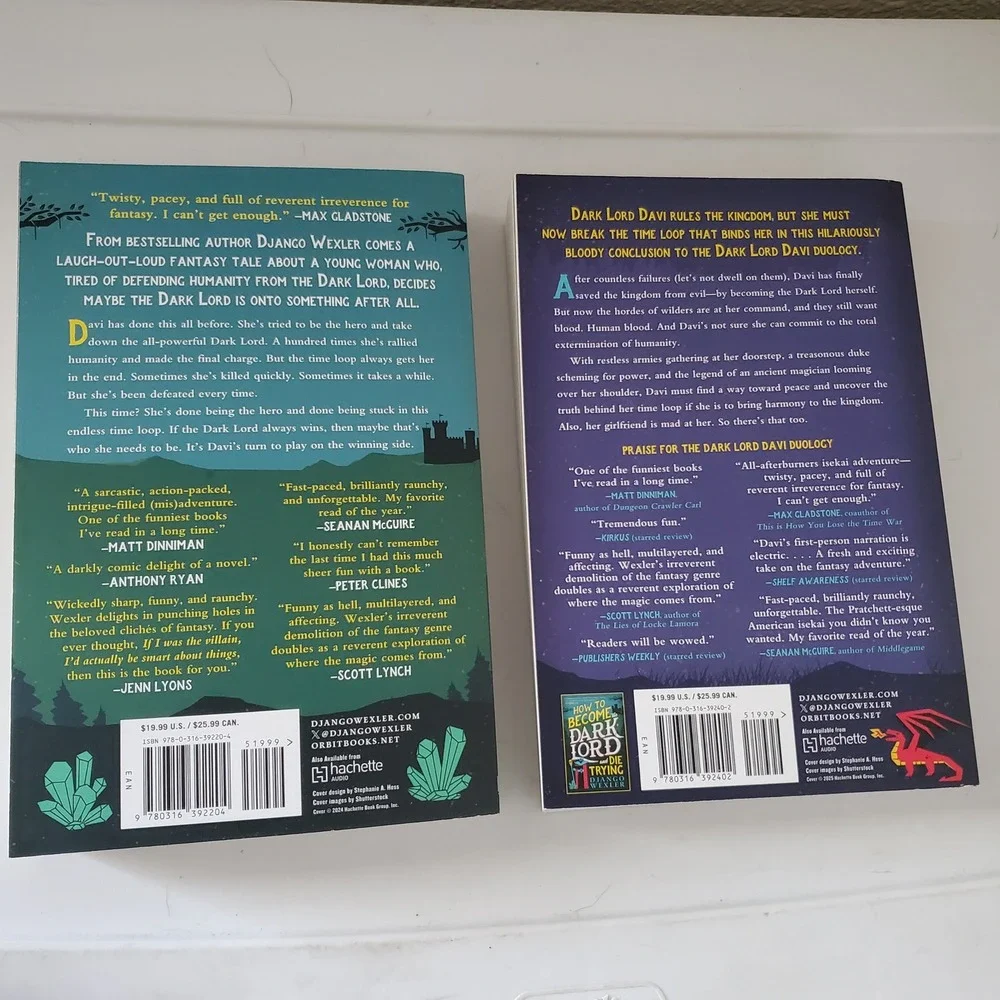 Django Wexler Dark Lord Davi Duology Paperback Book Set Fantasy Comedy Orbit